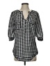 41Hawthorn 100% Polyester Houndstooth Black 3/4 Sleeve Blouse Size S - photo 1