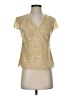 Cleo Gold Short Sleeve Blouse Size S - photo 1