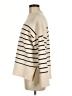 Zara Stripes Ivory Turtleneck Sweater Size M - photo 5