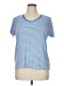Basic Editions 100% Cotton Stripes Blue Short Sleeve T-Shirt Size XL - photo 1