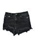 Zara Stars Black Denim Shorts Size 6 - photo 1