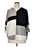 Aaeda Color Block Gray Poncho Size 1X - photo 1