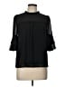 Monteau 100% Polyester Black 3/4 Sleeve Blouse Size L - photo 1