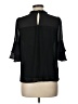Monteau 100% Polyester Black 3/4 Sleeve Blouse Size L - photo 2