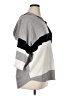 Aaeda Color Block Gray Poncho Size 1X - photo 4