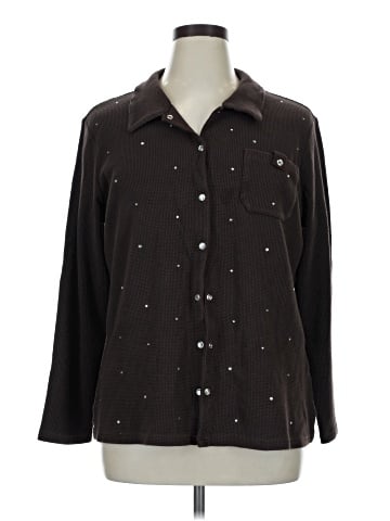 Quacker Factory Long Sleeve Button-Down Shirt (view 1)