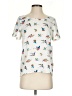 Cooper & Ella 100% Polyester White Short Sleeve Blouse Size S - photo 1