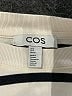 Cos 100% Viscose Stripes Ivory Short Sleeve Top Size S - photo 7