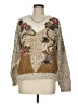 Erika 100% Acrylic Floral Brown Pullover Sweater Size M - photo 1