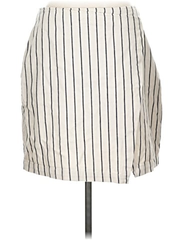 Madewell Wrap Mini Skirt in Stripe (view 1)