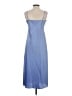 J.Crew 100% Polyester Solid Blue Casual Dress Size 4 - photo 2