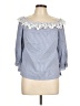 Elle Blue 3/4 Sleeve Blouse Size L - photo 1