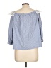 Elle Blue 3/4 Sleeve Blouse Size L - photo 2