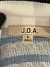 JOA Stripes Blue Short Sleeve Blouse Size S - photo 7