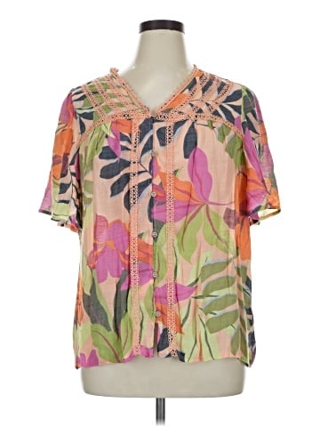 Sharagano Short Sleeve Blouse (view 1)