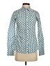 Aria Print Teal Long Sleeve Blouse Size XS - photo 1