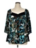 Jaclyn Smith Teal 3/4 Sleeve Blouse Size 1X - photo 1