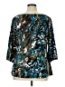 Jaclyn Smith Teal 3/4 Sleeve Blouse Size 1X - photo 2