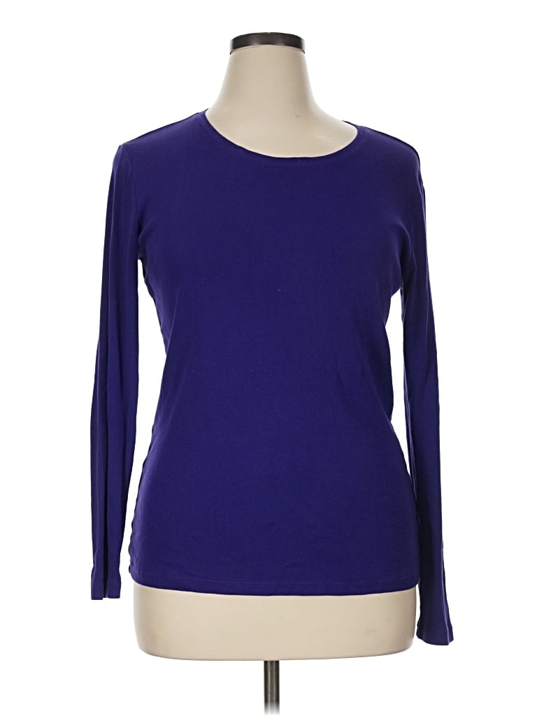 Pre-owned Jcpenney 3/4 Sleeve T-shirt In Purple