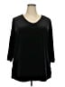 Susan Graver Black 3/4 Sleeve Top Size 2X - photo 1