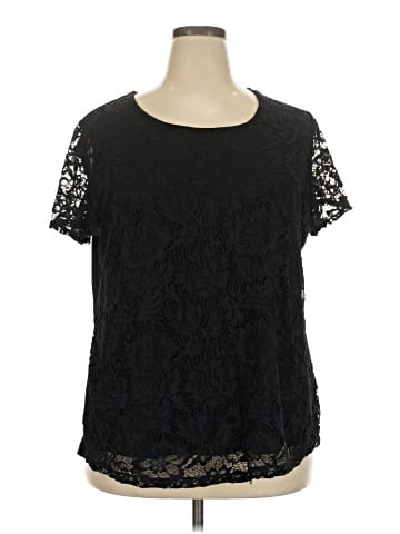 Susan Graver Short Sleeve Blouse (view 1)