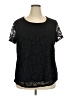 Susan Graver Black Short Sleeve Blouse Size 2X - photo 1