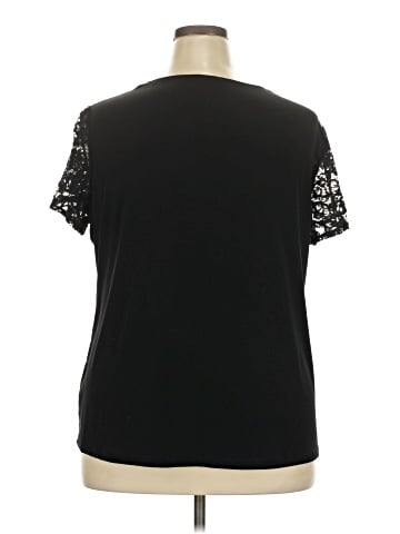 Susan Graver Short Sleeve Blouse (view 2)