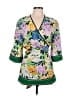 Ann Taylor 100% Polyester Green Kimono Size L - photo 1