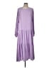 Left Coast by Dolan 100% Polyester Solid Purple Casual Dress Size L - photo 1