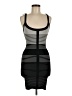BCBGMAXAZRIA Stripes Black Cocktail Dress Size M - photo 1