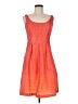 Nine West 100% Polyester Chevron-herringbone Orange Casual Dress Size 6 - photo 1