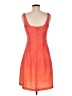 Nine West 100% Polyester Chevron-herringbone Orange Casual Dress Size 6 - photo 2