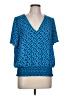 MICHAEL Michael Kors 100% Polyester Blue Short Sleeve Blouse Size L - photo 1