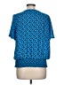 MICHAEL Michael Kors 100% Polyester Blue Short Sleeve Blouse Size L - photo 2