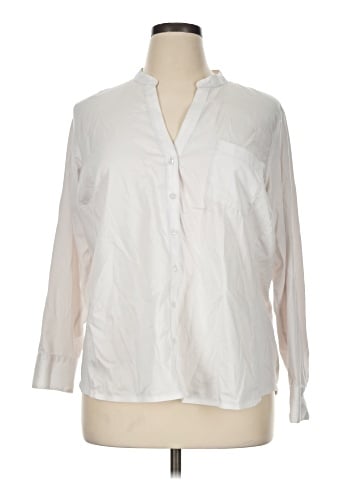 Calvin Klein 3/4 Sleeve Button-Down Shirt (view 1)