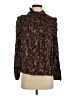 Antik Batik Paisley Black Long Sleeve Blouse Size S - photo 1