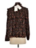 Antik Batik Paisley Black Long Sleeve Blouse Size S - photo 2