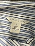 Caslon 100% Cotton Stripes Blue Short Sleeve Blouse Size M - photo 7
