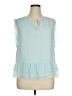 Kaari Blue 100% Polyester Teal Sleeveless Blouse Size XL - photo 1