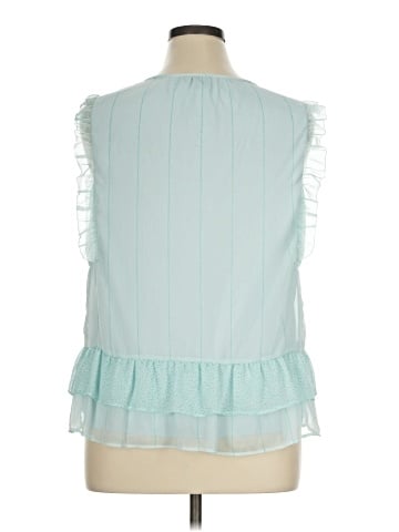 Kaari Blue Sleeveless Blouse (view 2)