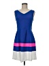 C. Luce 100% Polyester Color Block Blue Casual Dress Size M - photo 1