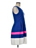 C. Luce 100% Polyester Color Block Blue Casual Dress Size M - photo 4