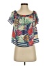 Flying Tomato Blue Short Sleeve Blouse Size S - photo 1