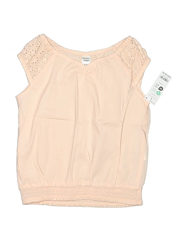 Pre-owned Carter's Kids' Sleeveless T-shirt In Tan