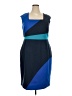 MBN Color Block Blue Cocktail Dress Size 2X - photo 1