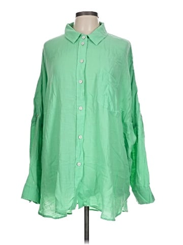 American Eagle Outfitters Long Sleeve Button-Down Shirt (view 1)