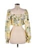Shein 100% Polyester Yellow 3/4 Sleeve Blouse Size M - photo 2