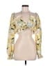 Shein 100% Polyester Yellow 3/4 Sleeve Blouse Size M - photo 1