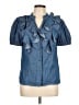 Unbranded Blue Short Sleeve Blouse Size L (estimated) - photo 1