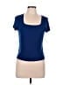 YMI Blue Short Sleeve Top Size L - photo 1
